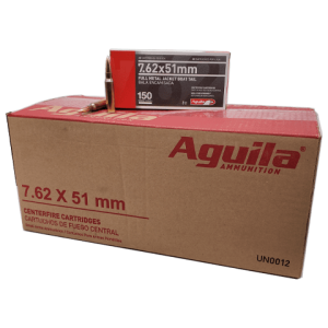 7.62x51 NATO - Aguila 150 Grain FMJ-BT 500 Rounds Case