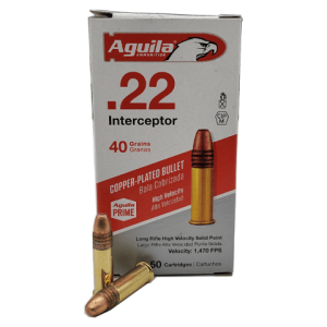 22 Long Rifle - Aguila 40 Grain Interceptor HV