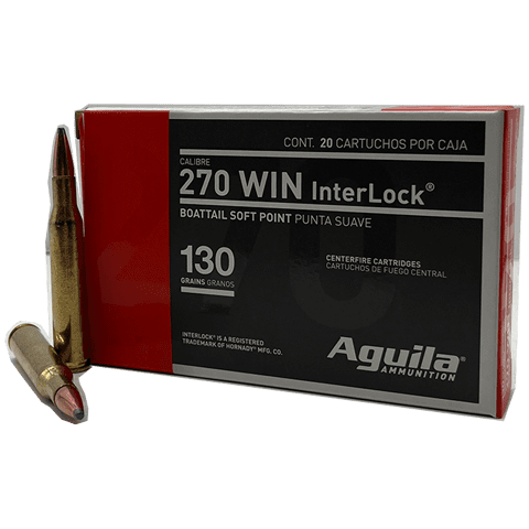 270 Win - Aguila 130 Grain Hornady Interlock BTSP - 20 rounds
