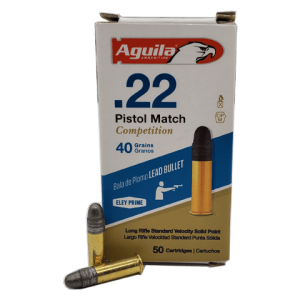 22 Long Rifle - Aguila Pistol Match 40 Grain LRN