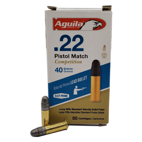 22 Long Rifle - Aguila Pistol Match 40 Grain LRN