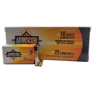 22 Long Rifle - Armscor 36 Grain HV Hollow Point - 500 Rounds