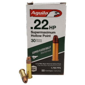 22 Long Rifle - Aguila Super Maximum 30 Grain HP - 50 Rounds
