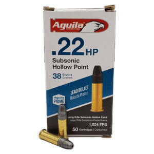 22 Long Rifle - Aguila 38 Grain Subsonic Hollow Point