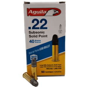 22 Long Rifle - Aguila 40 Grain Subsonic Solid Point