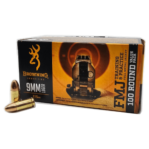 9mm – Browning Target & Practice 115 Grain Full Metal Jacket – 100 Rounds