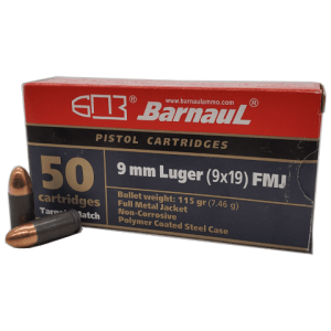 9mm - Barnaul 115 Grain Full Metal Jacket Steel Case