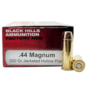44 Magnum – Black Hills 300 Grains Jacketed Hollow Point – 50 Rounds