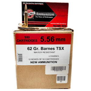 5.56 NATO – Black Hills 62 Grain Barnes TSX – 500 Rounds