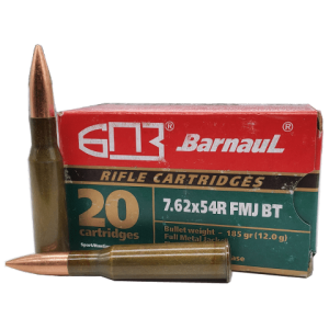 7.62x54R - Barnaul 185 Grain Boat Tail FMJ