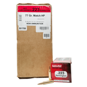 223 Rem – Black Hills 77 Grain Hollow Point – 1000 Rounds