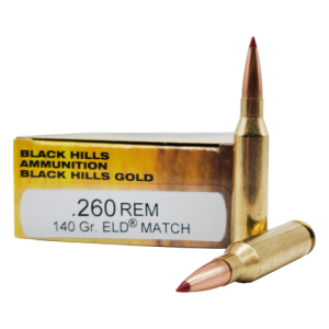 260 Rem – Black Hills 140 Grain Hornady ELD Match – 20 Rounds