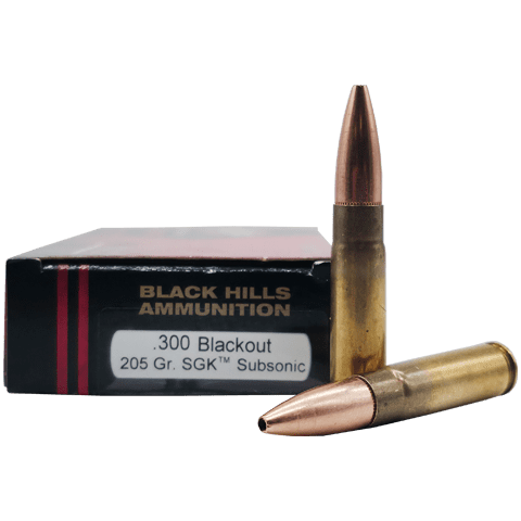 300 Blackout – Black Hills Subsonic 205 Grain Sierra GameKing Open Tip – 20 Rounds