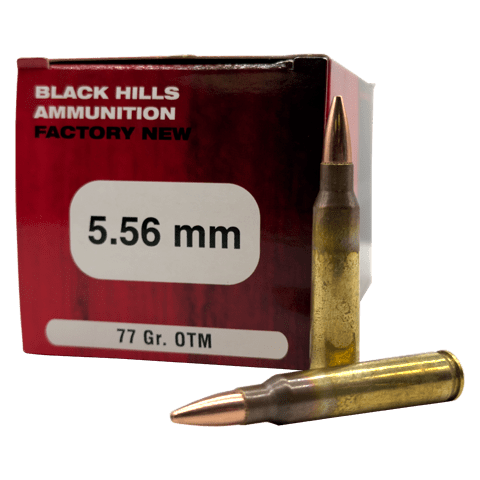 5.56 NATO – Black Hills 77 Grain OTM – 50 Rounds
