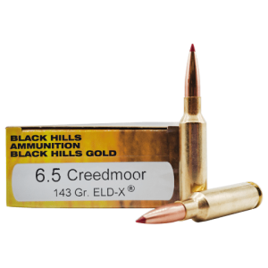 6.5 Creedmoor – Black Hills Gold 143 Grain ELD-X  – 20 Rounds