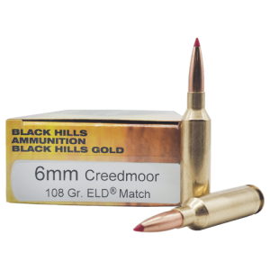 6mm Creedmoor – Black Hills Gold 108 Grain Hornady ELD Match – 20 Rounds