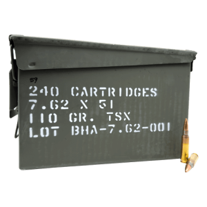 7.62×51 NATO – Black Hills 110 Grain TSX – 240 Rounds