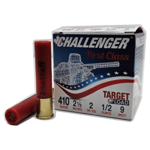 410 Gauge - Challenger 2-1/2" First Class #9 Shot Target Load - 25 Rounds