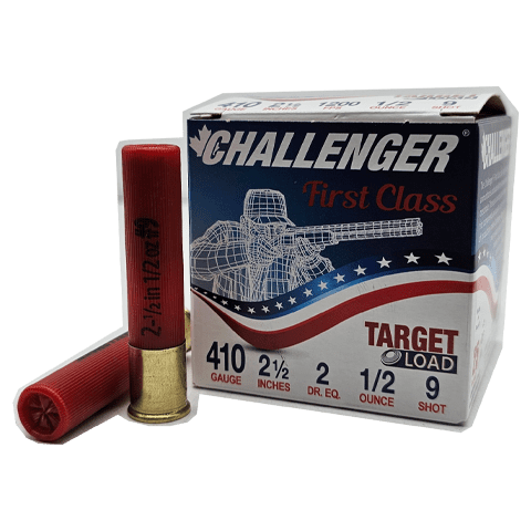 410 Gauge - Challenger 2-1/2" First Class #9 Shot Target Load - 25 Rounds