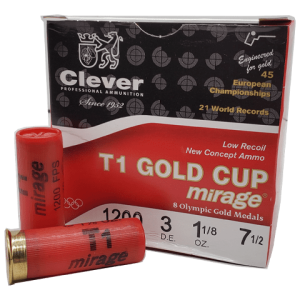 12 Gauge - Clever T1 Mirage #7.5 Shot 2-3/4" Plastic Hull 1200 fps - 25 Rounds