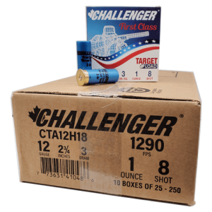 12 Gauge - Challenger First Class 2-3/4" #8 Lead Shot- 250 Rounds