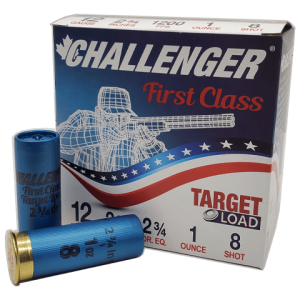 12 Gauge - Challenger First Class 2-3/4" #8 Lead Shot - 25 Rounds