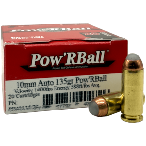 10mm – CorBon 135 Grain Pow’RBall – 20 Rounds