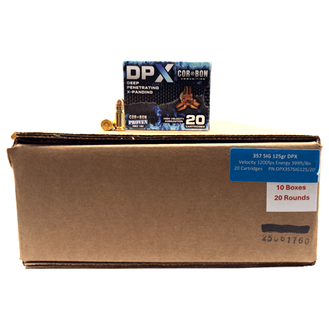 357 SIG – CorBon 125 Grain DPX Hollow Point – 200 Rounds