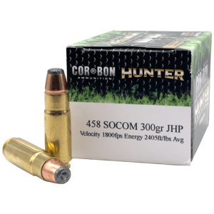 458 SOCOM – CorBon Hunter 300 Grain JHP – 20 Rounds