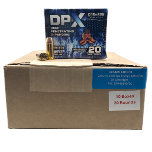 40 S&W – CorBon 140 Grain DPX Hollow Point – 200 Rounds