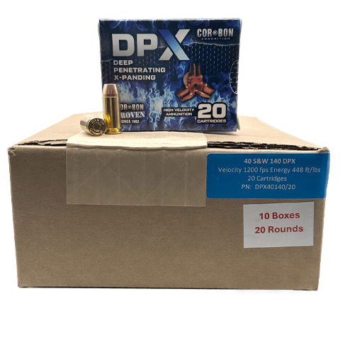 40 S&W – CorBon 140 Grain DPX Hollow Point – 200 Rounds