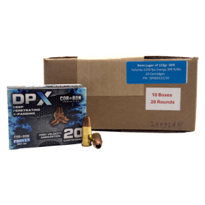 9mm – CorBon 115 Grain +P DPX Hollow Point – 200 Rounds