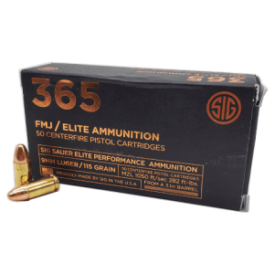 9mm - SIG 365 Elite Ammunition 115 Grain FMJ