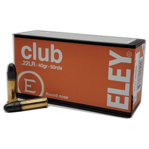 22 Long Rifle - Eley Club 40 Grain Lead Round Nose - 50 Rounds
