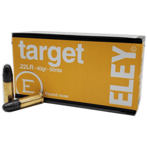 22 Long Rifle - Eley Target 40 Grain Lead Round Nose - 50 Rounds