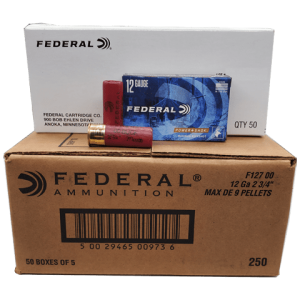 12 Gauge - Federal Power-Shok 00 Buckshot 250 Round Case