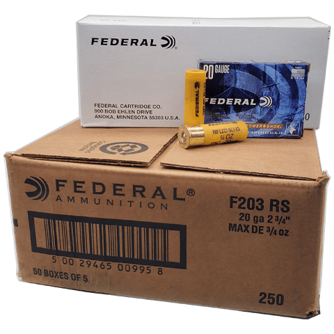 20 Gauge - Federal 2-3/4" Power-Shok 3/4oz HP RIfled Slug - 250 Rounds