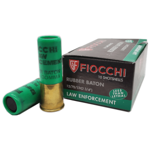 12 Gauge - Fiocchi 2-3/4" Less Than Lethal 4.8 Gram Rubber Baton