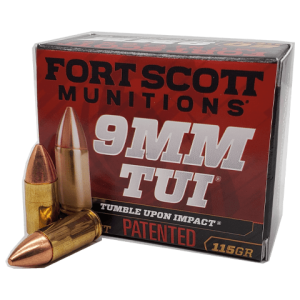 9mm - Fort Scott 115 Grain Solid Copper Tumble Upon Impact - 20 Rounds
