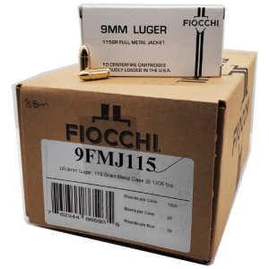 9mm - Fiocchi USA 115 Grain Full Metal Jacket - 1000 Rounds