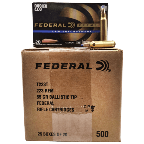 223 Rem – Federal Premium 55 Grain Nosler Ballistic Tip – 500 Rounds