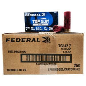 12 Gauge – Federal 2-3/4″ Top Gun #7 Steel Shot – 250 Rounds