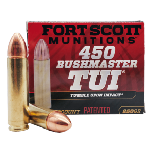 450 Bushmaster – Fort Scott Tumble Upon Impact 250 Grain – 20 Rounds