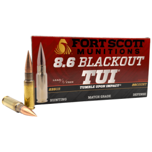 8.6 Blackout – Fort Scott 235 Grain Tumble Upon Impact – 20 Rounds