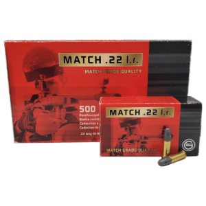 22 Long Rifle - Geco Match 22 40 Grain Lead Round Nose
