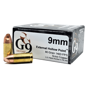 9mm g9 defense hollow point ammo box