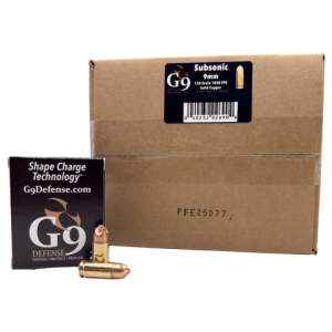 9mm – G9 Defense 126 Grain Subsonic – 200 Rounds