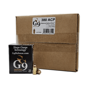 380 Auto – G9 Defense 70 Grain External Hollow Point – 200 Rounds