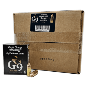 9mm – G9 Defense 80 Grain External Hollow Point – 200 Rounds