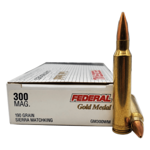 300 Win Mag - Federal Gold Medal Match 190 Gr. Sierra MatchKing